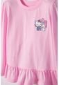 Camiseta De Hello Kitty Manga Larga Rosada Para Niña 2T A 6T 5T de Hello Kitty