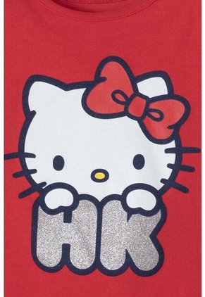 Camiseta De Hello Kitty Manga Corta Roja Para Niña 2T A 5T 2T