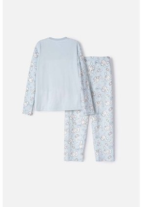Pijama De Cinnamoroll Con Pantalón Largo Azul Para Niño 4