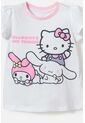 Pijama De Hello Kitty Blanca Y Rosada De Camiseta Manga Corta Para Niña 2T A 5T 2T de Hello Kitty
