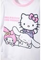 Pijama De Hello Kitty Blanca Y Rosada De Camiseta Manga Larga Para Niña 2T A 5T 5T de Hello Kitty