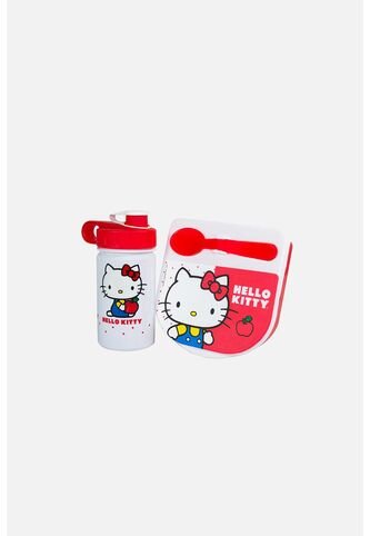 Set De Sanduchera + Botella De Hello Kitty Para Niña U Hello Kitty