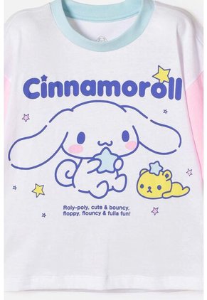 Pijama De Cinnamoroll Manga Corta Multicolor Para Niña 4