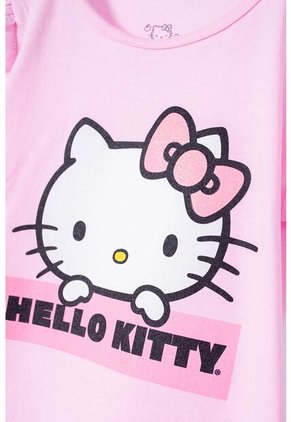 Camiseta De Hello Kitty Manga Corta Rosada Para Niña 2T A 5T 4T