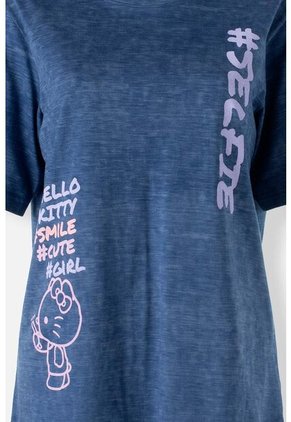 Camiseta De Hello Kitty Regular Fit Para Mujer L