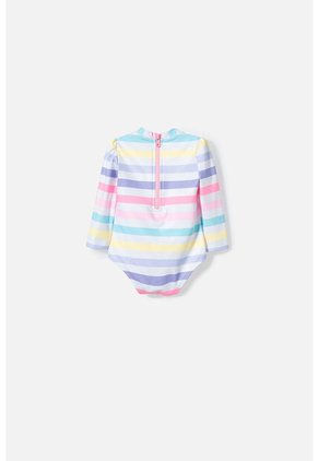 Traje De Baño De Hello Kitty Multicolor Manga Larga Para Bebé Niña 9-12