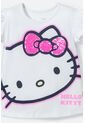 Camiseta De Hello Kitty Blanca Manga Corta Para Niña 2T A 5T 4T de Hello Kitty