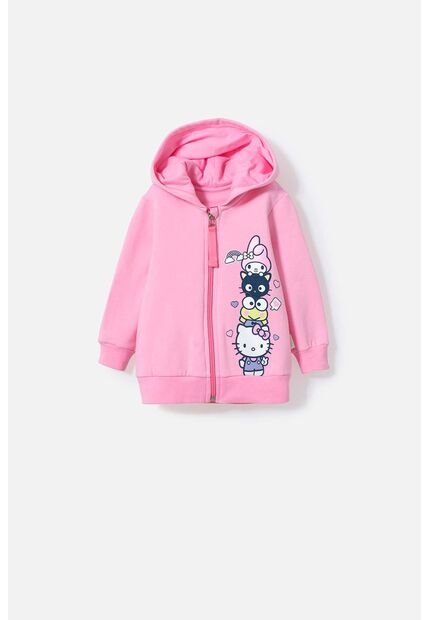 Buzo De Hello Kitty Rosado Con Capucha Para Bebé Niña 3-6