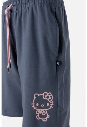 Short De Hello Kitty Gris Con Pretina Elástica Para Mujer 6