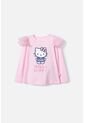 Camiseta De Hello Kitty Rosada Manga Larga Para Niña 2T A 5T 5T de Hello Kitty