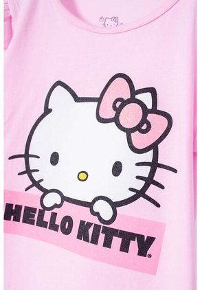 Camiseta De Hello Kitty Manga Corta Rosada Para Niña 2T A 5T 3T