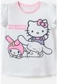 Pijama De Hello Kitty Blanca Y Rosada De Camiseta Manga Corta Para Niña 2T A 5T 5T de Hello Kitty