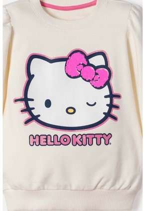 Buzo De Hello Kitty Cerrado Marfil Para Niña 2T A 6T 3T