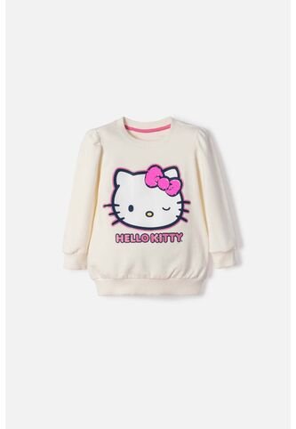Buzo De Hello Kitty Cerrado Marfil Para Niña 2T A 6T 3T Hello Kitty