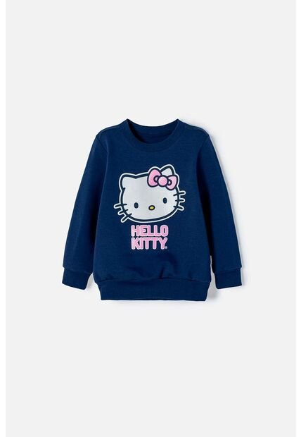 Buzo Hello Kitty Cerrado Azul Para Niña 2T A 5T 2T