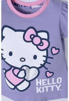 Pijama De Hello Kitty Morada Y Rosada De Pantalón Largo Para Niña 2T A 5T 5T