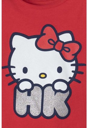 Camiseta De Hello Kitty Manga Corta Roja Para Niña 2T A 5T 3T