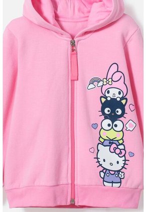 Buzo De Hello Kitty Rosado Con Capucha Para Niña 2T A 5T 4T