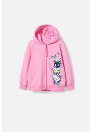 Buzo De Hello Kitty Rosado Con Capucha Para Niña 2T A 5T 5T