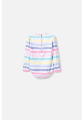 Traje De Baño De Hello Kitty Multicolor Manga Larga Para Niña 2T A 5T 2T