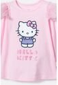 Camiseta De Hello Kitty Rosada Manga Larga Para Niña 2T A 5T 4T de Hello Kitty
