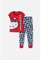 Pijama De Hello Kitty Roja Y Azul De Pantalón Largo Para Niña 10 de Hello Kitty