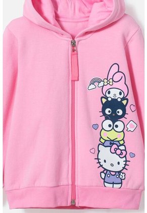 Buzo De Hello Kitty Rosado Con Capucha Para Niña 2T A 5T 3T