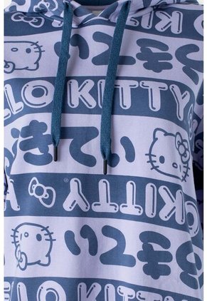 Buzo De Hello Kitty Lavanda Y Azul Con Capucha Para Mujer M