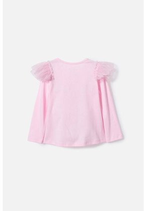 Camiseta De Hello Kitty Rosada Manga Larga Para Niña 2T A 5T 4T