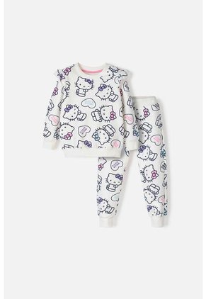 Conjunto De Hello Kitty Con Pantalón Marfil Para Niña 2T A 5T 2T