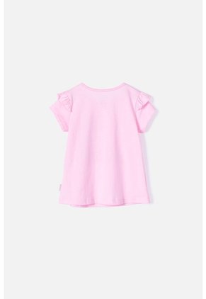 Camiseta De Hello Kitty Manga Corta Rosada Para Niña 2T A 5T 4T