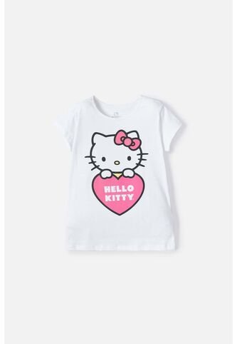 Camiseta De Hello Kitty Manga Corta  Blanco Para Niña 8 Hello Kitty