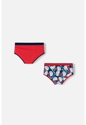 Pack X2 Panties De Hello Kitty Rojo Y Azul Para Niña 10