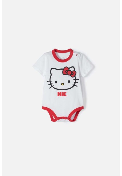Body De Hello Kitty Manga Corta Blanco Para Bebé Niña 6-9