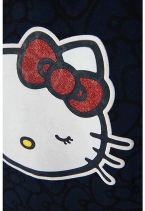Vestido De Hello Kitty Azul Oscuro Y Rojo Con Capucha Para Niña 12