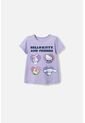 Camiseta De Hello Kitty Lila Estampada En Frente Para Niña 2T A 5T 2T de Hello Kitty