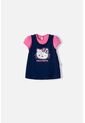 Vestido De Hello Kitty Manga Corta Azul Y Rosado Para Bebé Niña 9-12 de Hello Kitty