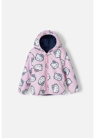 Chaqueta De Hello Kitty Con Capucha Rosada Para Niña 2T A 5T 5T Hello Kitty