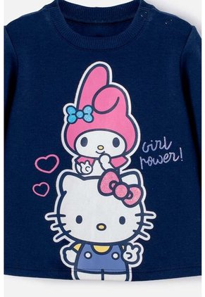 Conjunto De Hello Kitty Con Buzo Azul Para Bebé Niña 12-18