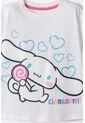 Camiseta De Cinnamoroll Manga Corta Blanco Para Niña 2T A 6T 2T de Hello Kitty