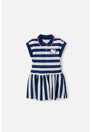 Vestido De Hello Kitty Manga Corta Multicolor Para Niña 2T A 6T 2T