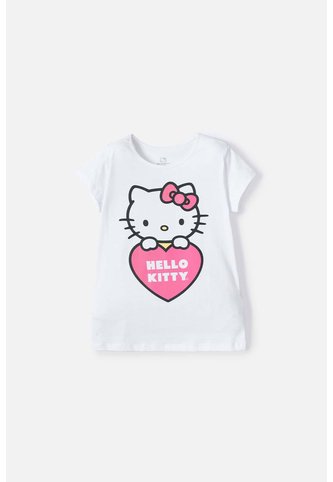 Camiseta De Hello Kitty Manga Corta  Blanco Para Niña 6 Hello Kitty