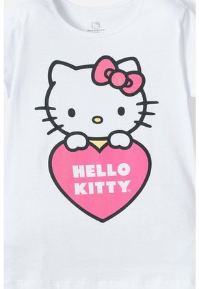 Camiseta De Hello Kitty Manga Corta  Blanco Para Niña 6