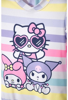 Traje De Baño De Hello Kitty Multicolor Manga Larga Para Bebé Niña 9-12