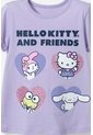 Camiseta De Hello Kitty Lila Estampada En Frente Para Niña 2T A 5T 2T de Hello Kitty