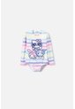 Traje De Baño De Hello Kitty Multicolor Manga Larga Para Niña 2T A 5T 3T de Hello Kitty