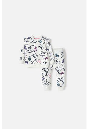 Conjunto Hello Kitty Pantalón Largo Marfil Para Bebé Niña 6-9