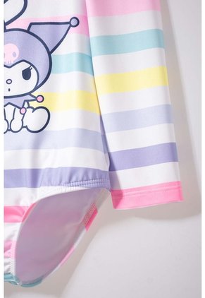 Traje De Baño De Hello Kitty Multicolor Manga Larga Para Niña 2T A 5T 3T