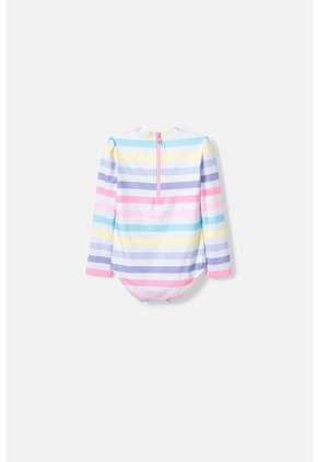Traje De Baño De Hello Kitty Multicolor Manga Larga Para Niña 2T A 5T 3T