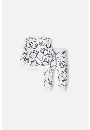 Conjunto Hello Kitty Pantalón Largo Marfil Para Bebé Niña 6-9